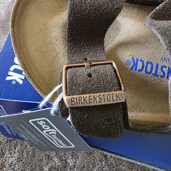 Birkenstock Arizona Soft Footbed Suede Sandals Mocca Women’s 6 EU 37 Regular NWT - Picture 15 of 16
